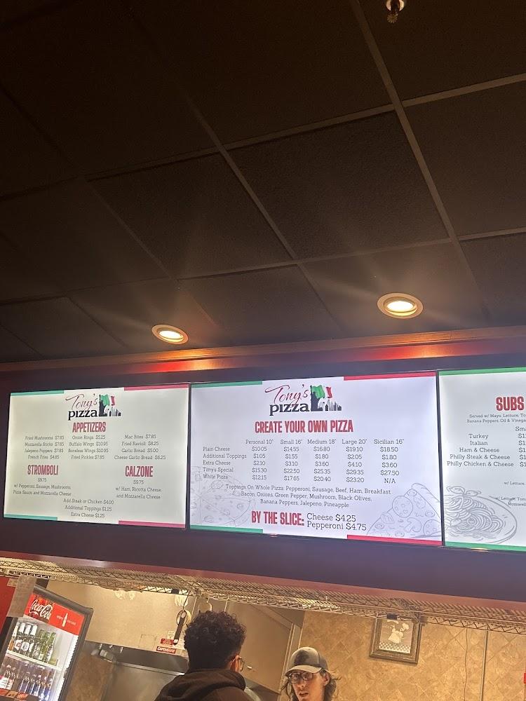 Tony's Pizza Menu image 4